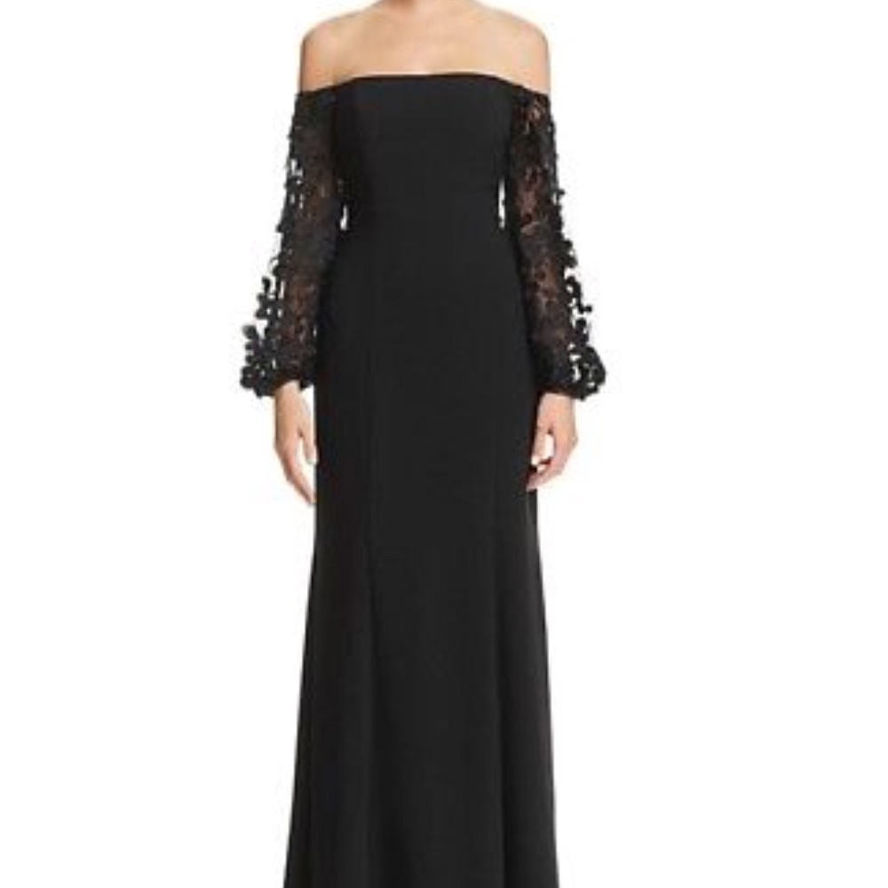 Laundry by Shelli Embroidered-Sleeve Gown